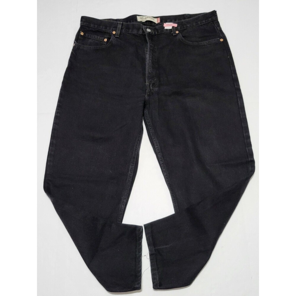 Levi’s 550 Jeans Black Denim Straight Leg Pants Mens Size 40X29